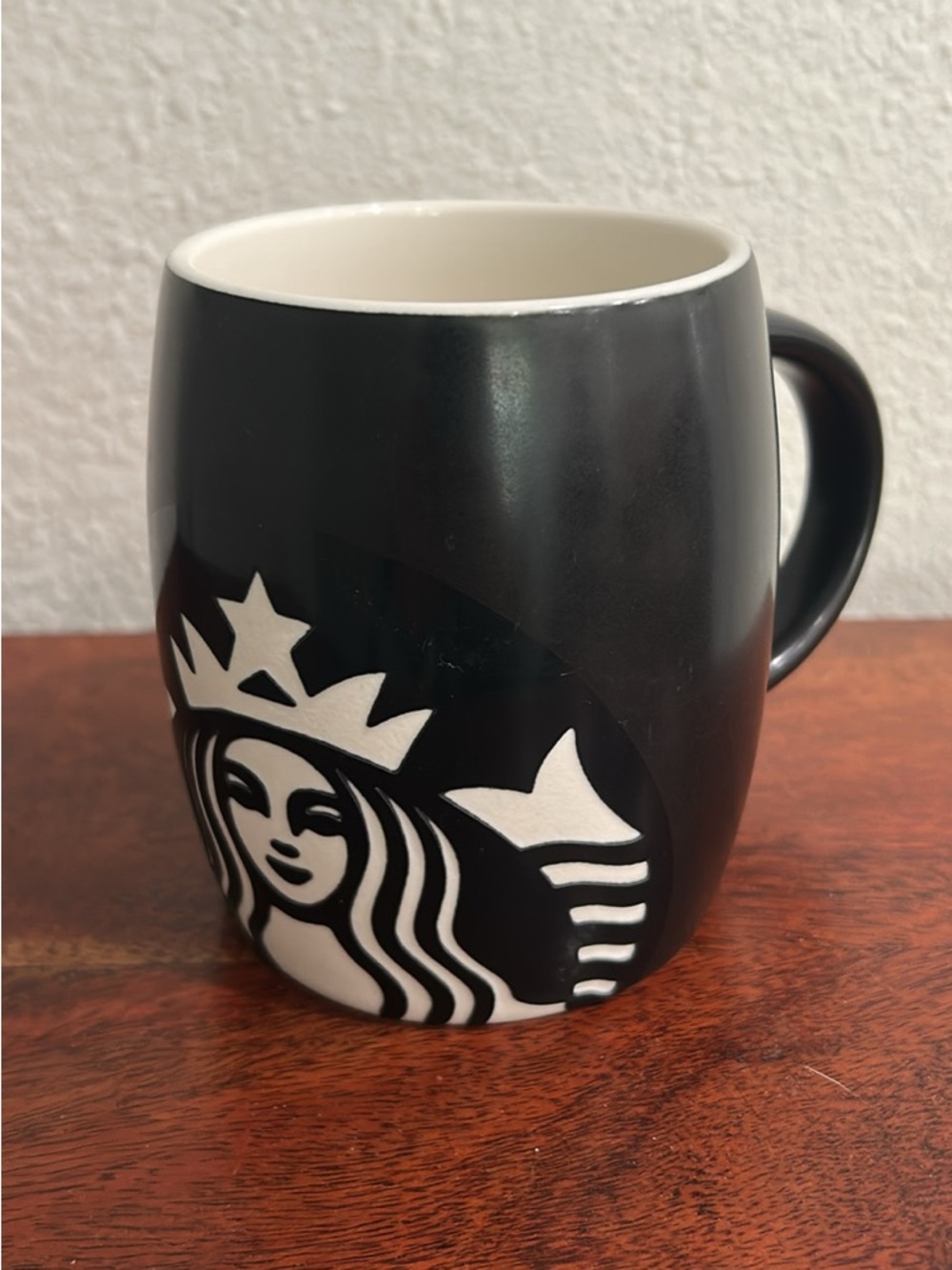 Starbucks 2011 laser-etched black ceramic mug